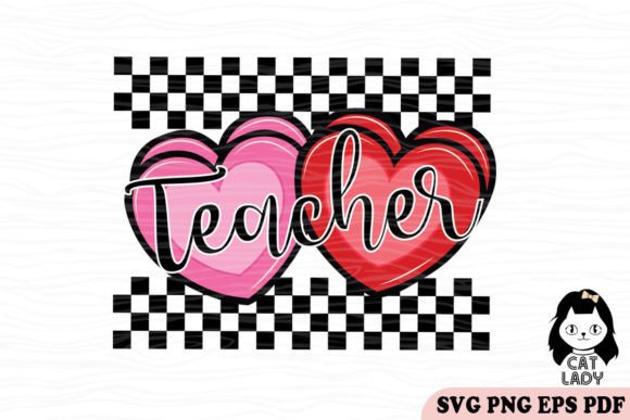 Candy Heart Teacher Valentine SVG PNG for Crafts & Graphics