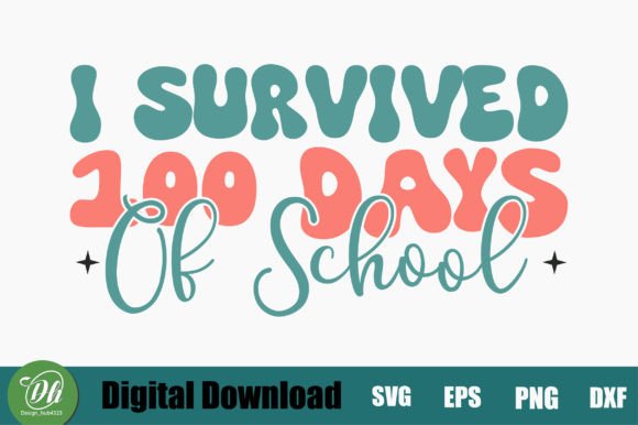 Retro 100 Days SVG for Crafts & Graphics