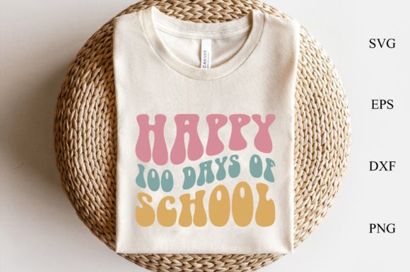 Retro 100 Days SVG for Crafts & Graphics