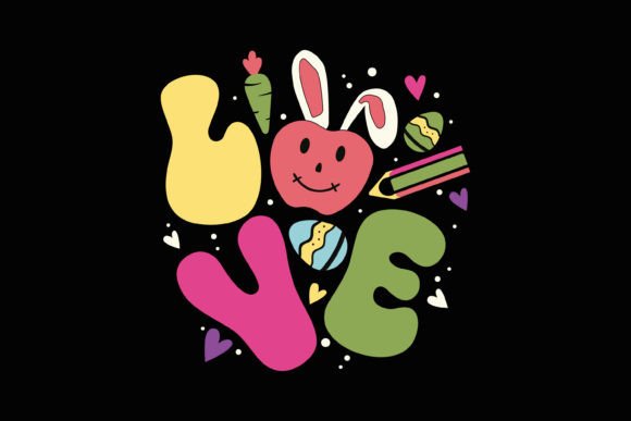 Retro Easter Teacher Love SVG: Crafts & Graphics