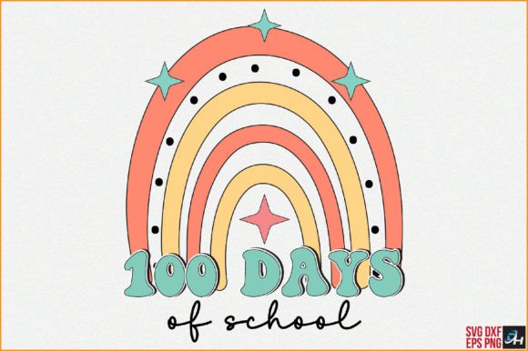 Retro SVG 100 Days of School Graphics & Crafts