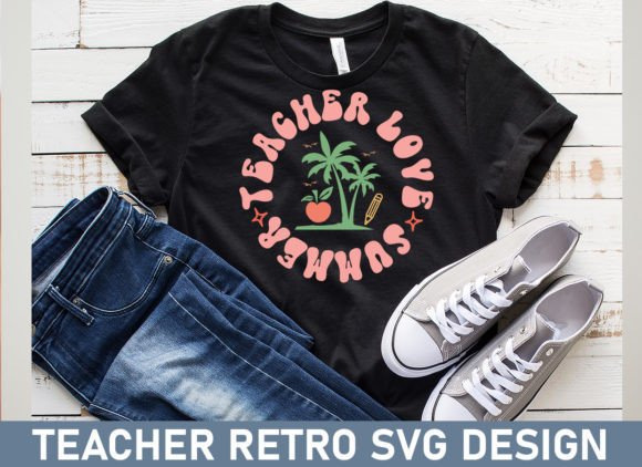 Retro Teacher Graphics for Crafts & Web