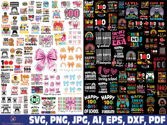 Reviewing the 100 Days of School Kinderagarten Svg Png