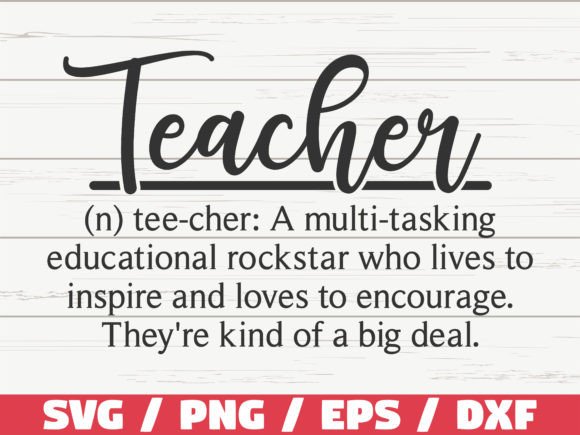 Teacher Definition SVG: Graphics for Crafts