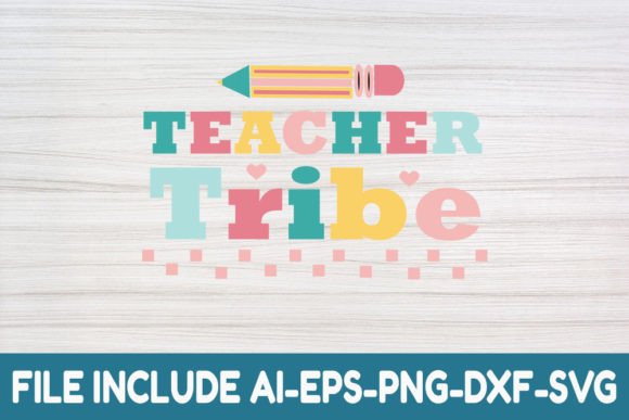 Teacher Tribe Retro SVG for Crafts & Graphics